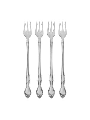  Vintage 1960s Affection Silver Plate Trident Cocktail Forks Set of Four Weston Table 