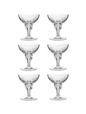 Vintage 1960s Alycia Crystal Cocktail Coupes Set of Six Weston Table