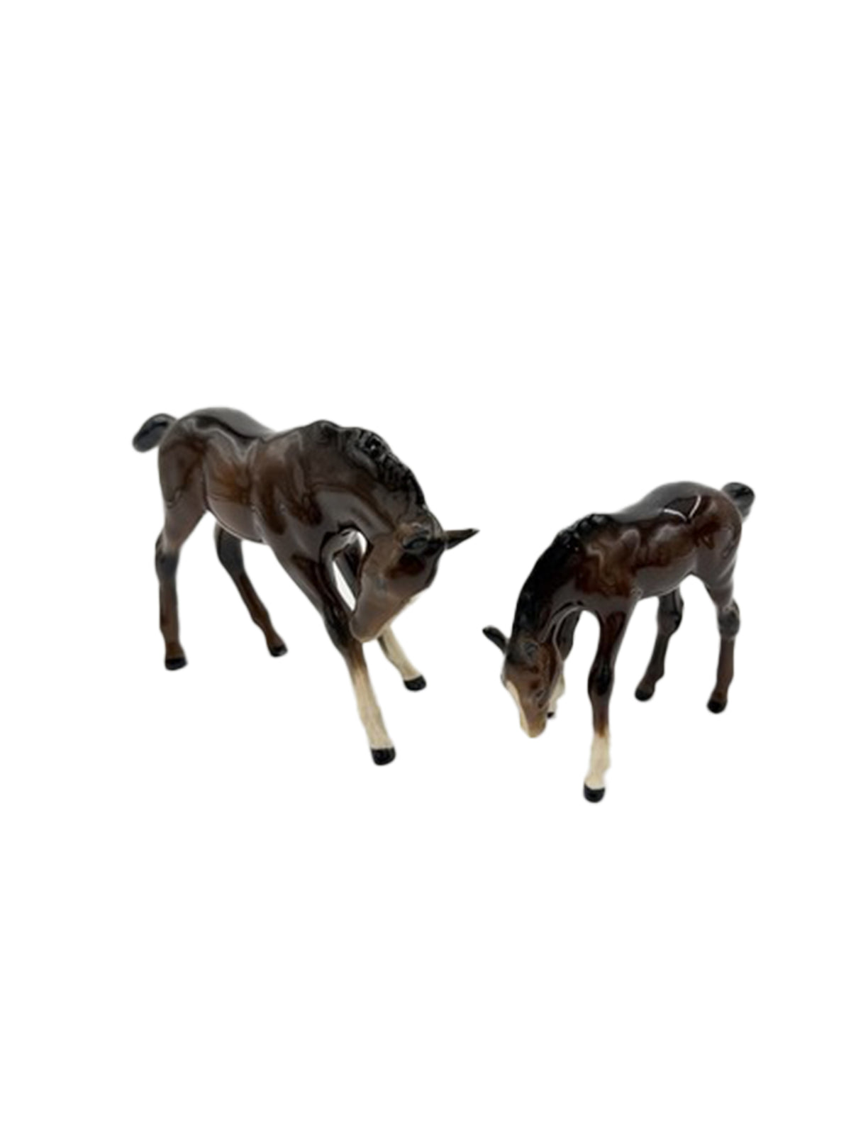 Vintage 1960s Beswick Foal Pair Weston Table