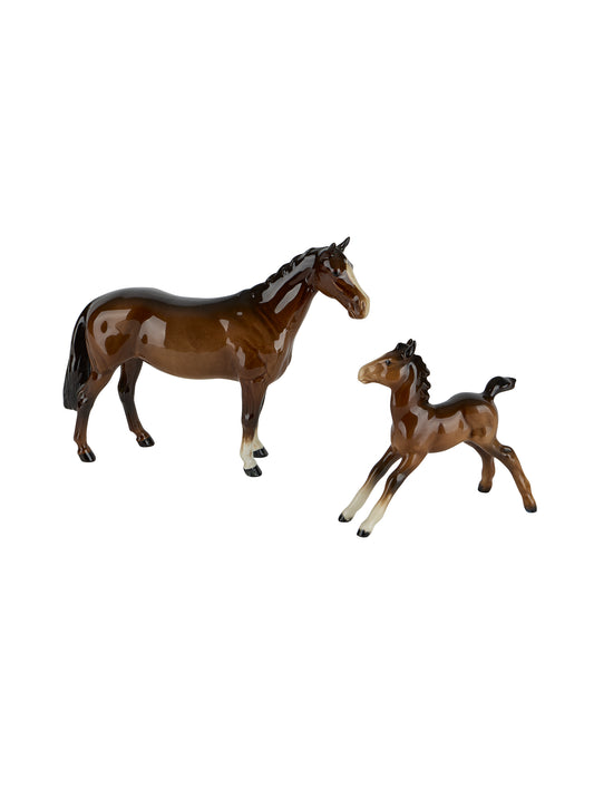 Vintage 1960s Beswick Thoroughbred Mare & Foal Weston Table