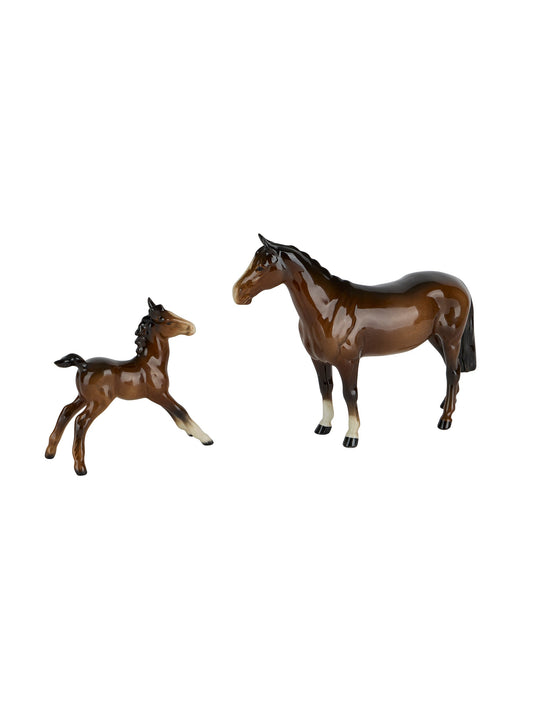 Vintage 1960s Beswick Thoroughbred Mare & Foal Weston Table
