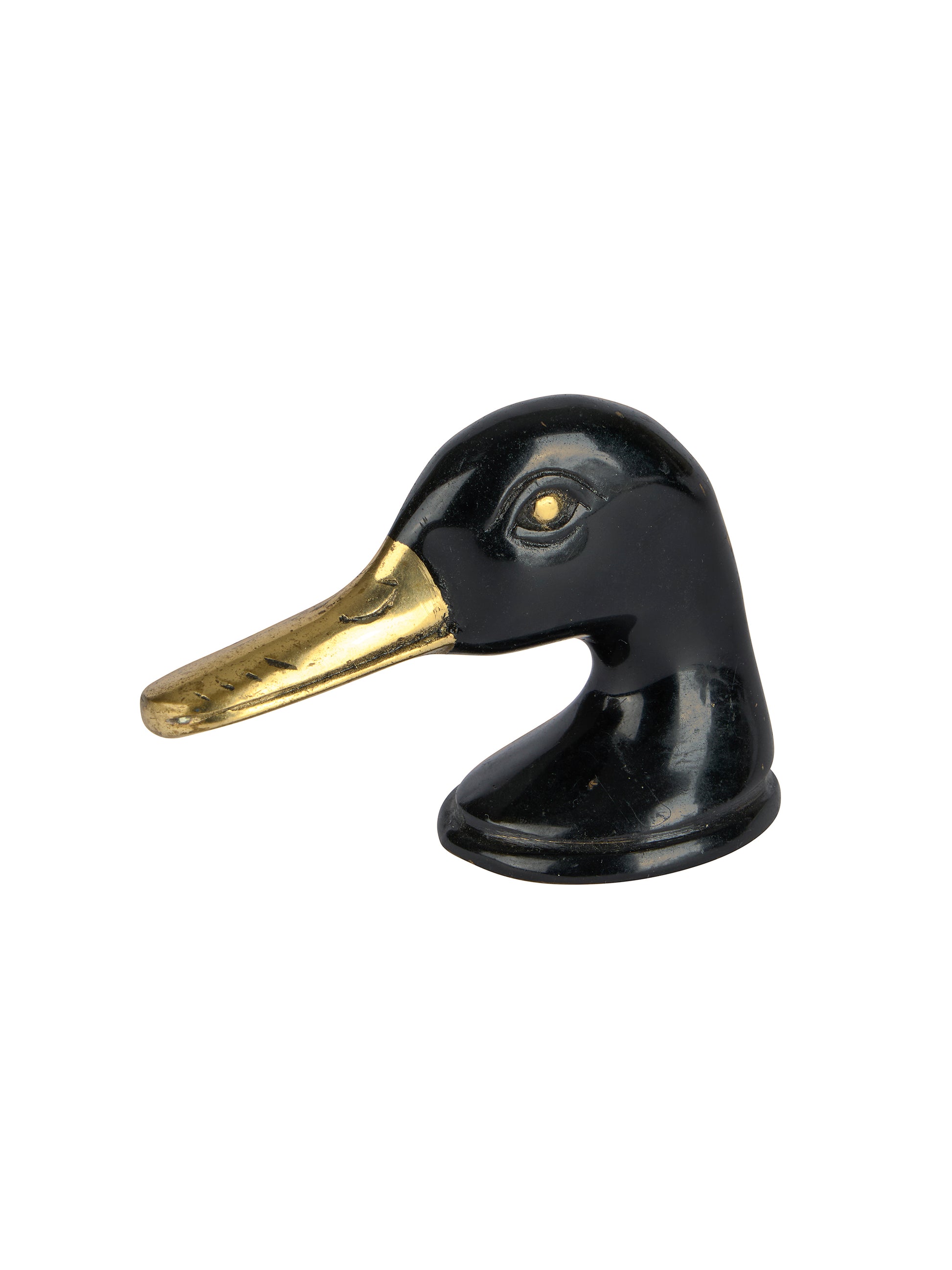 Vintage 1960s Black Brass Duck Bottle Opener Weston Table