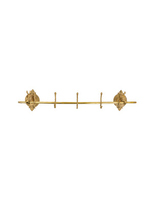  Vintage 1960s Brass Horse Head Mounted Coat Rack Weston Table 