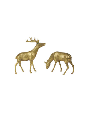  Vintage 1960s Brass Spotted Stag and Deer Weston Table 
