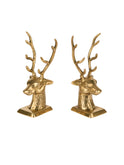 Vintage 1960s Brass Stag Bookends Weston Table
