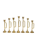 Vintage 1960s Brass Trumpet Candlestick Holder Set Weston Table