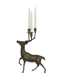 Vintage 1960s Bronze Deer Candelabra Weston Table