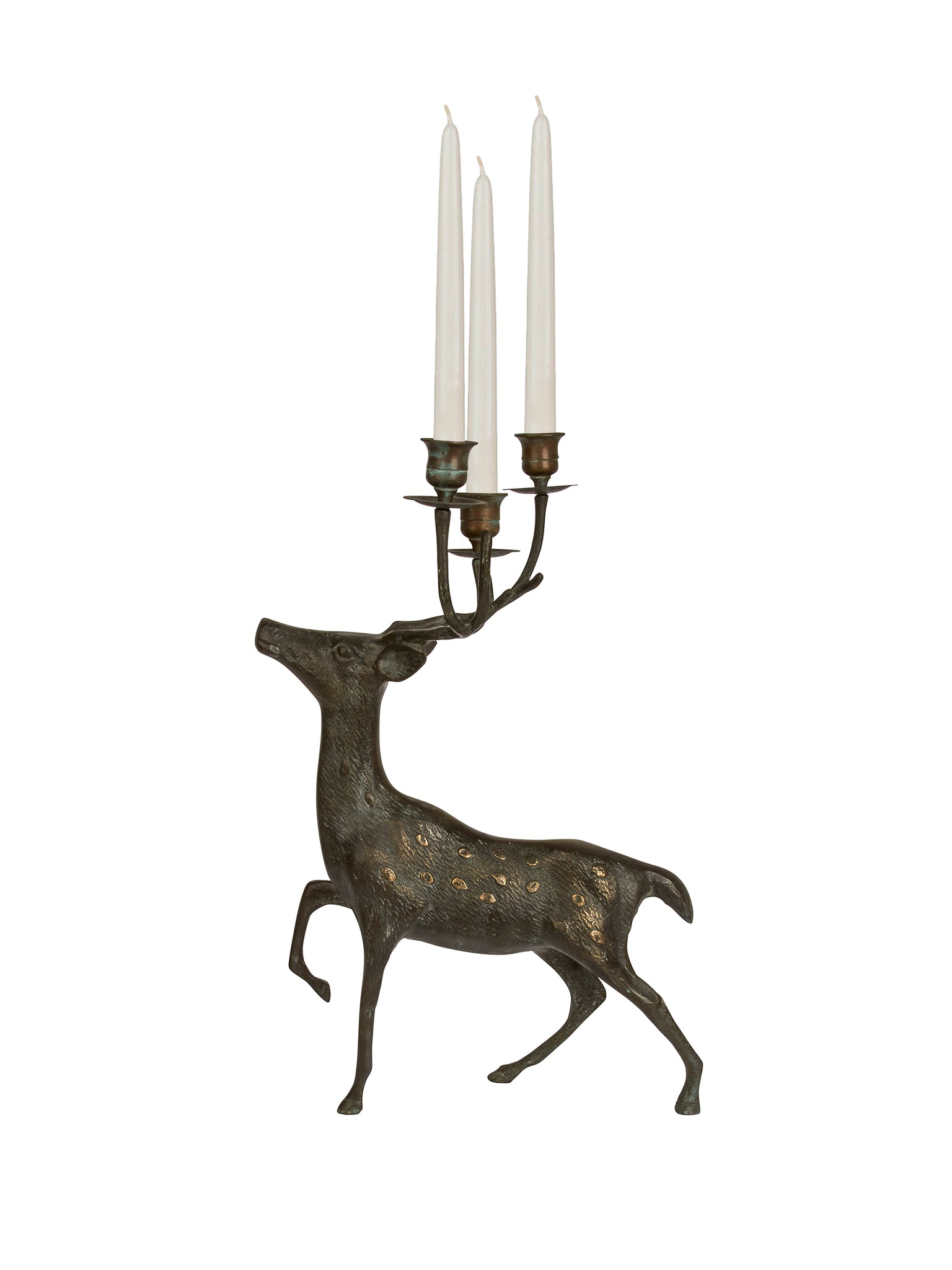 Vintage 1960s Bronze Deer Candelabra Weston Table