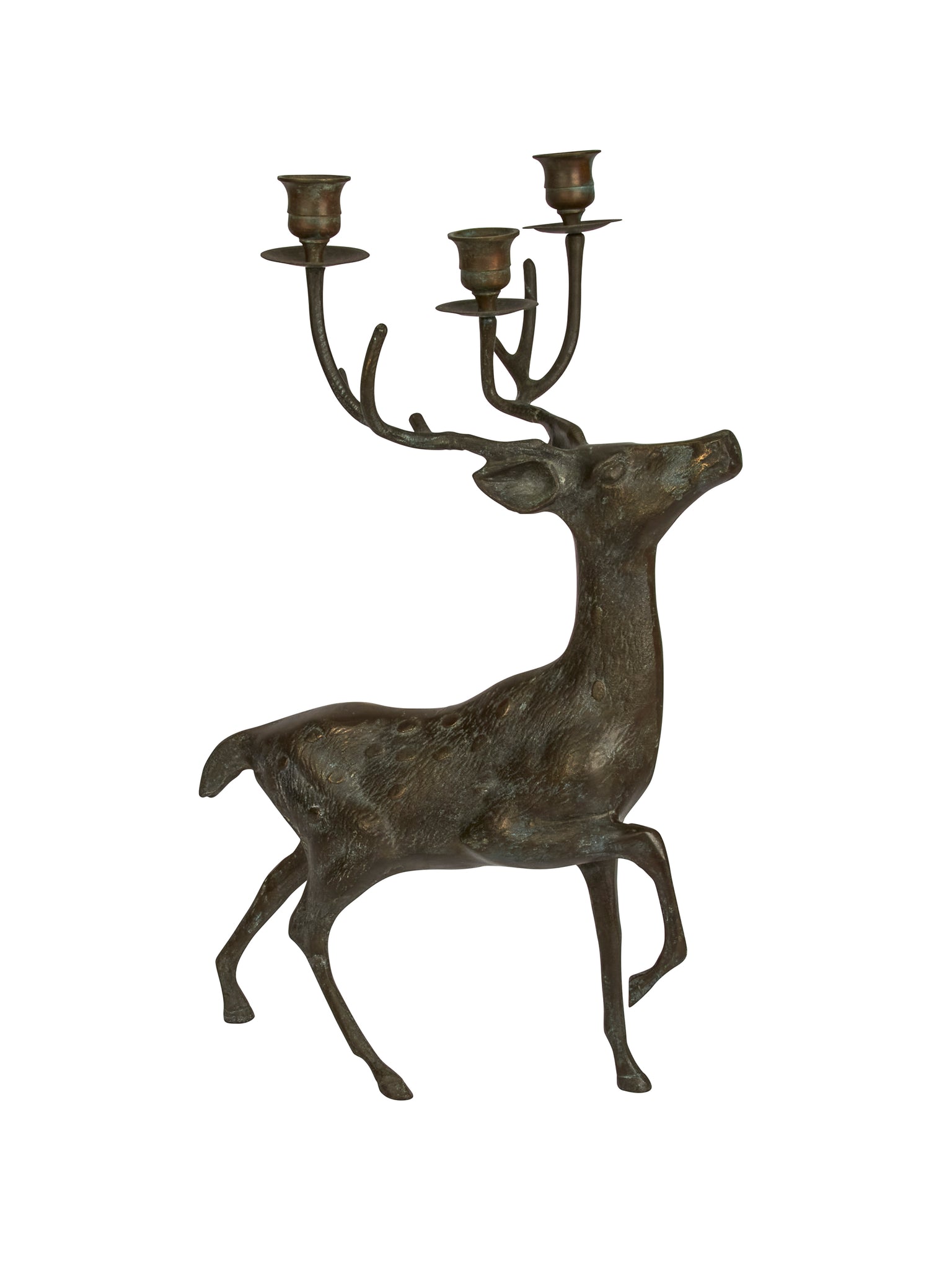 Vintage 1960s Bronze Deer Candelabra Weston Table