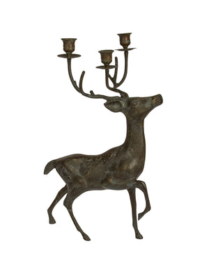  Vintage 1960s Bronze Deer Candelabra Weston Table 