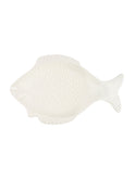 Vintage 1960s California Pottery White Fish Plate Weston Table