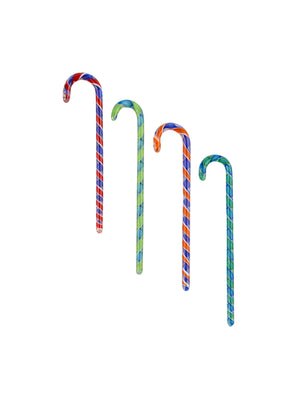  Vintage 1960s Candy Cane Mixed Colors Glass Cocktail Stirrers Weston Table 