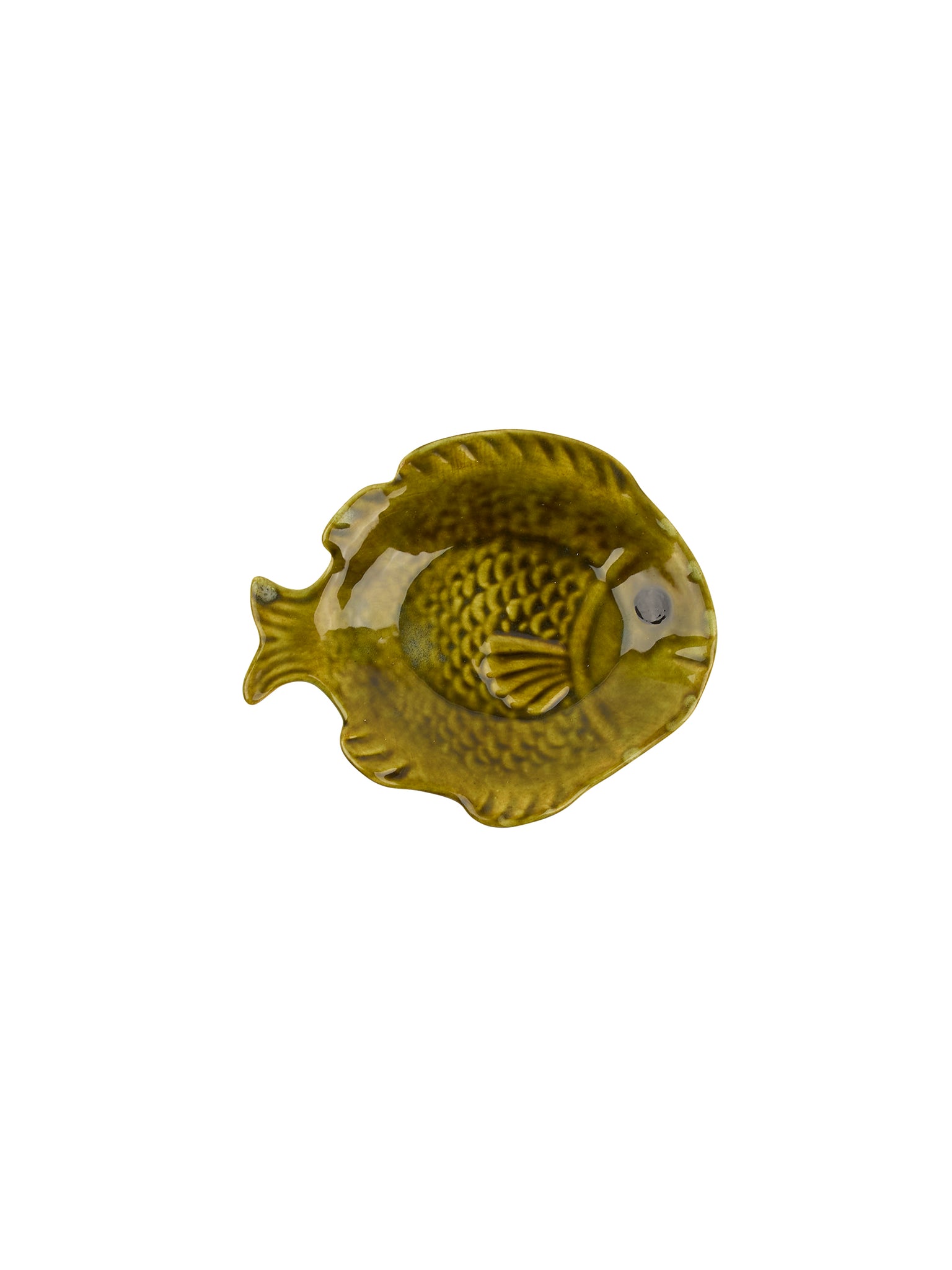 Vintage 1960s Chartreuse Fish Plate Weston Table