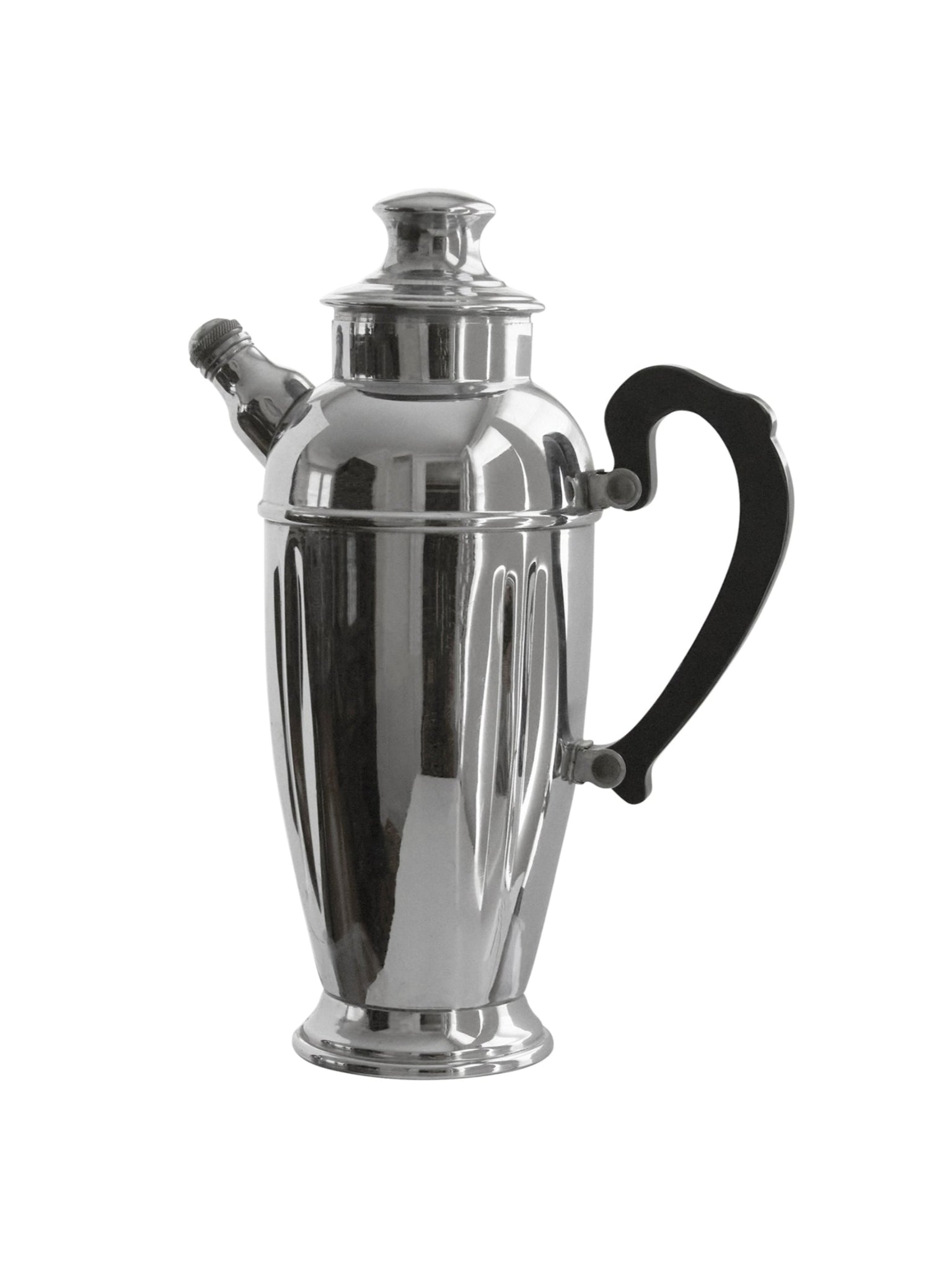 Vintage 1960s Chrome Cocktail Shaker with Black Bakelite Handle Weston Table