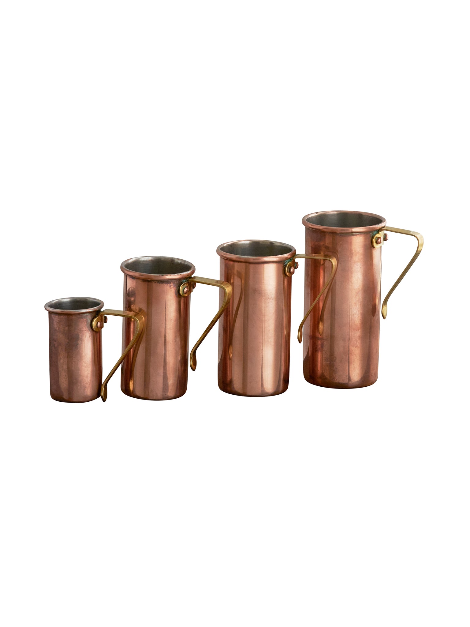 Vintage 1960s Copper Measuring Cups Weston Table