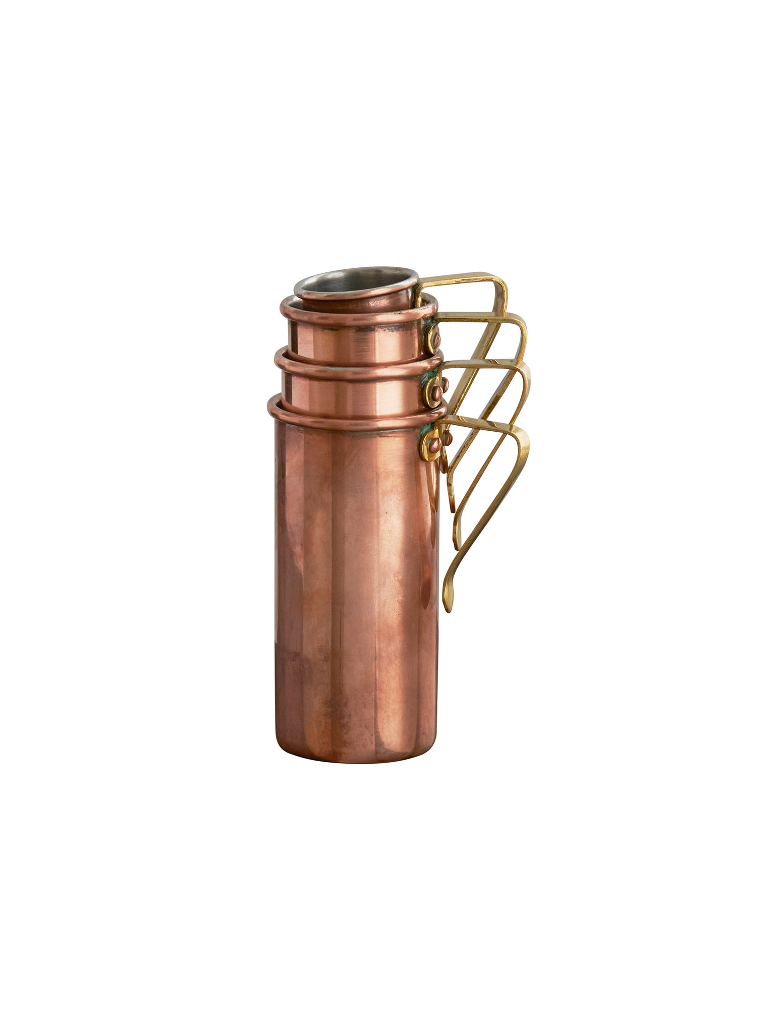 Vintage 1960s Copper Measuring Cups Weston Table