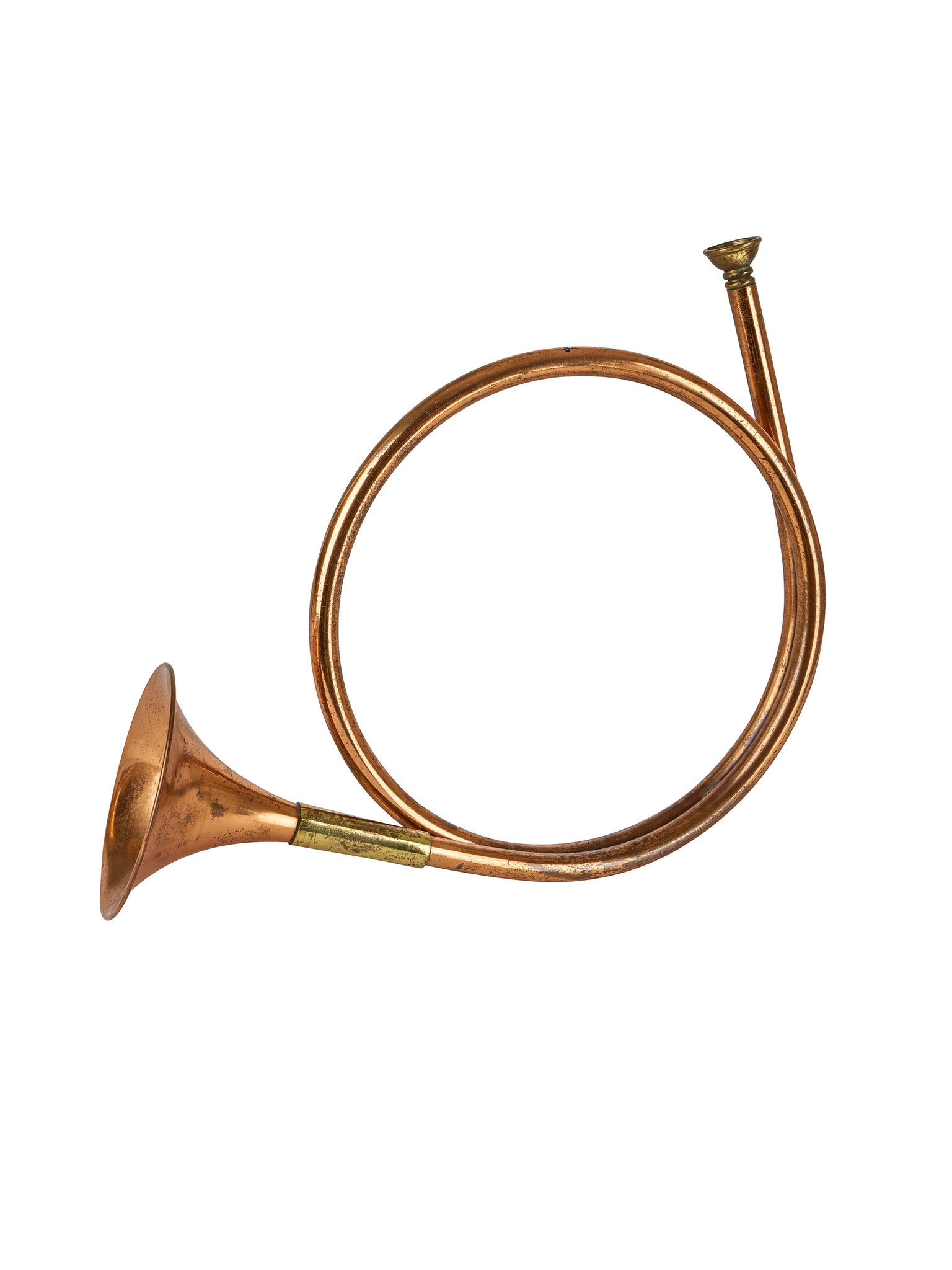Vintage 1960s Copper and Brass Hunting Horn Weston Table