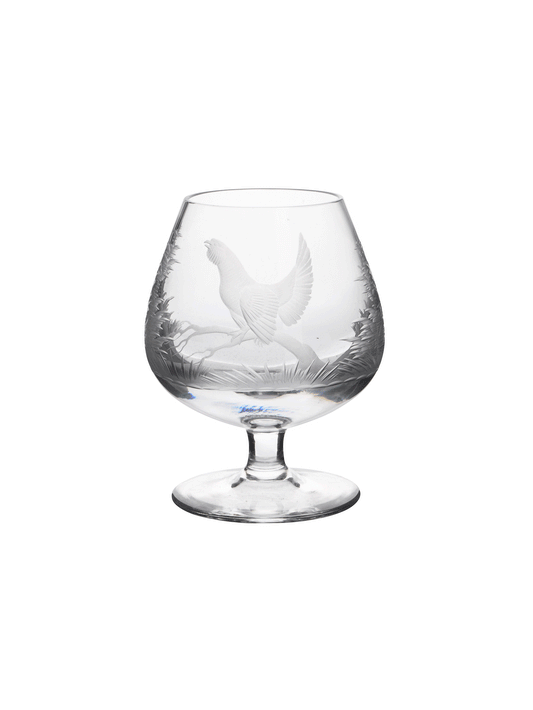 Vintage 1960s Crystal Queen Lace American Wildlife Brandy Snifter Weston Table