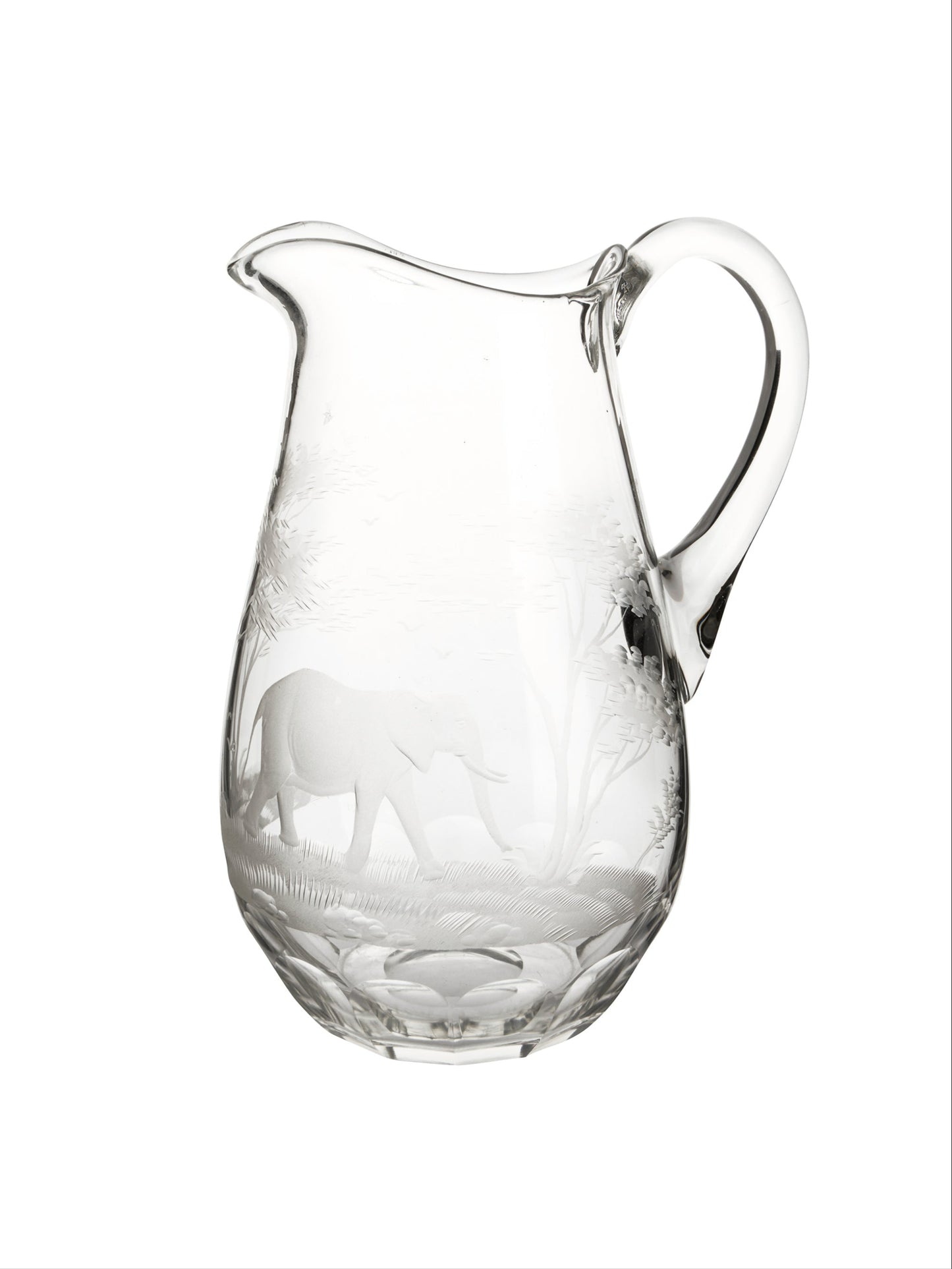 Vintage 1960s Crystal Queen Lace Elephant Pitcher Weston Table