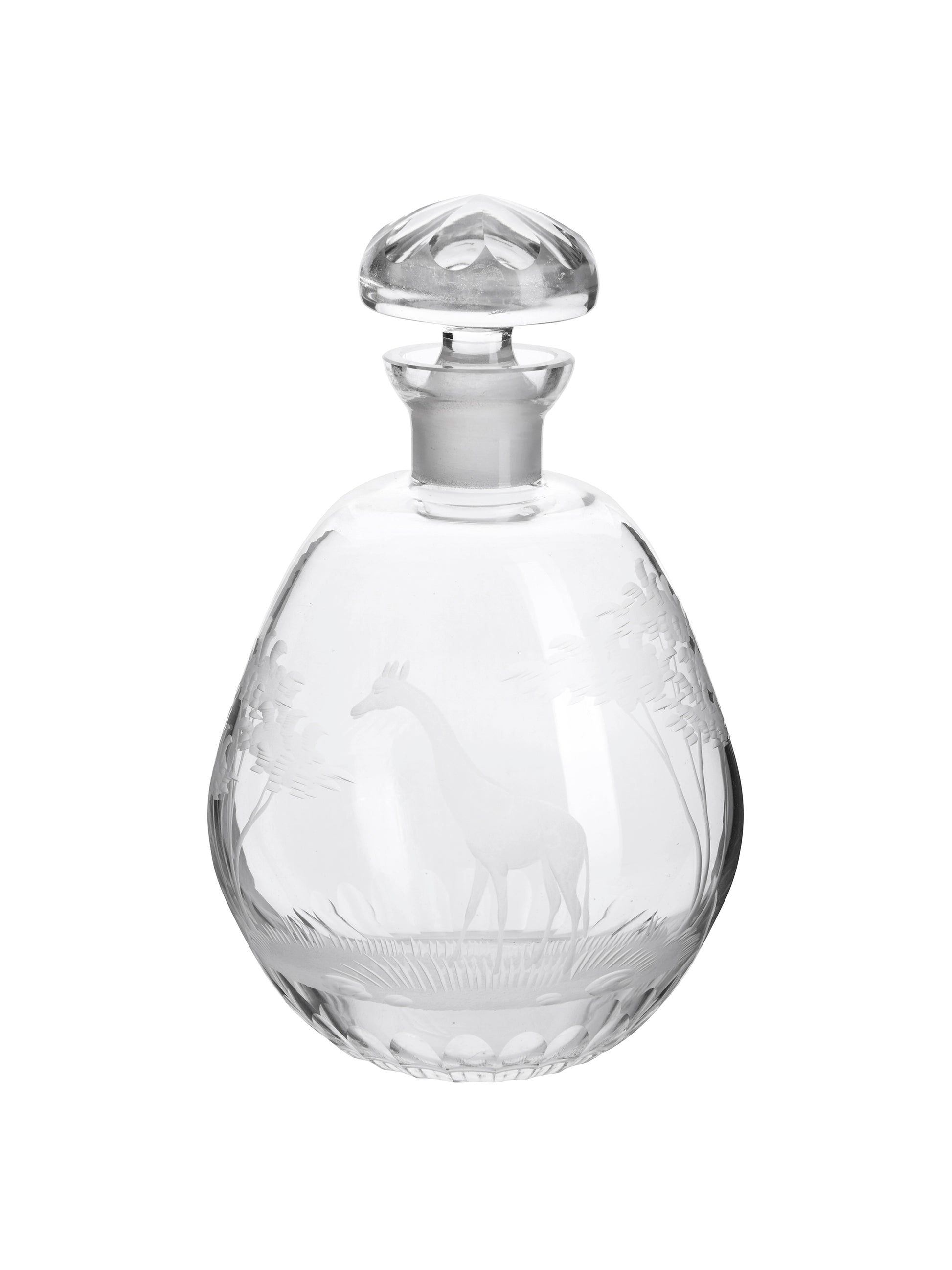Vintage 1960s Crystal Queen Lace Giraffe Cordial Bottle Weston Table