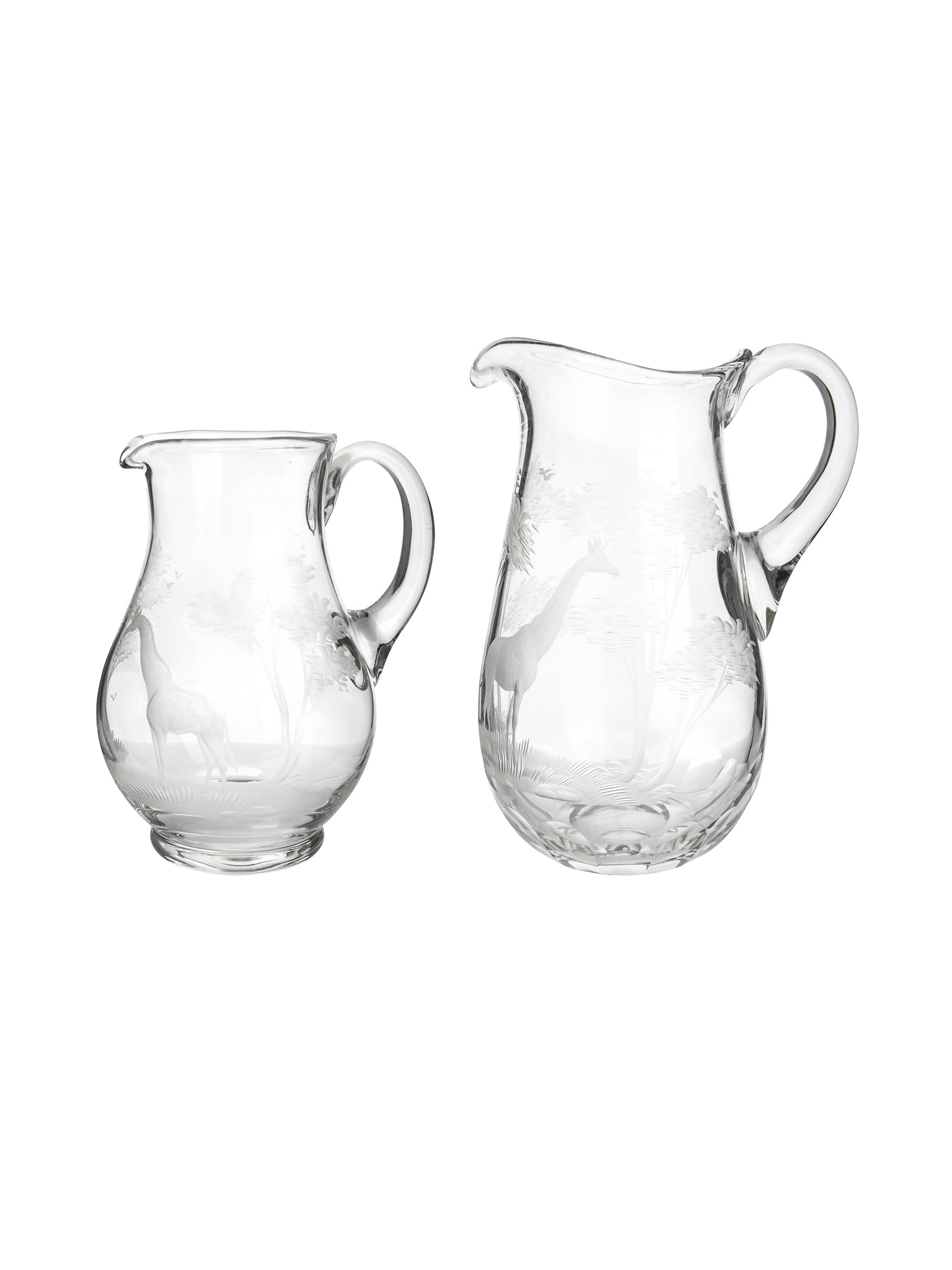 Vintage 1960s Crystal Queen Lace Giraffe Pitcher Weston Table