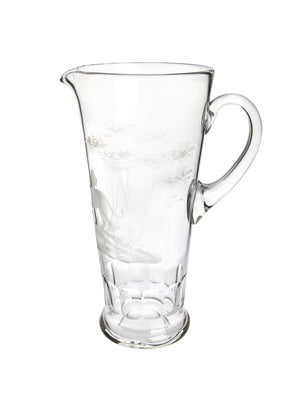  Vintage 1960s Crystal Queen Lace Lion Martini Pitcher Weston Table 