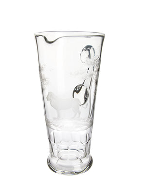 Vintage 1960s Crystal Queen Lace Lion Martini Pitcher Weston Table 