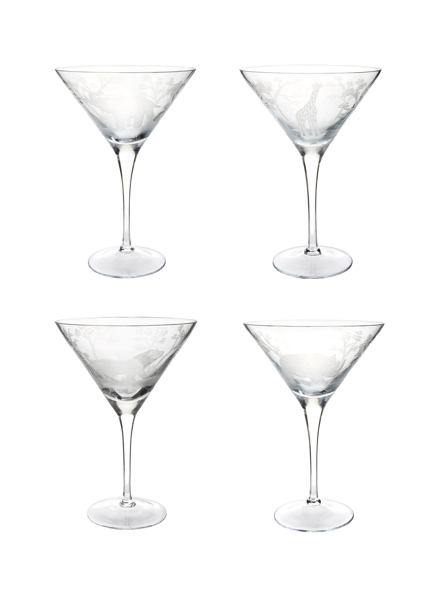 Vintage 1960s Crystal Queen Lace Safari Martini Glass Weston Table
