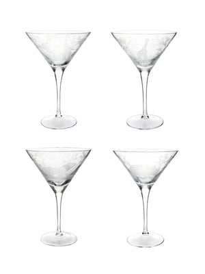  Vintage 1960s Crystal Queen Lace Safari Martini Glass Weston Table 
