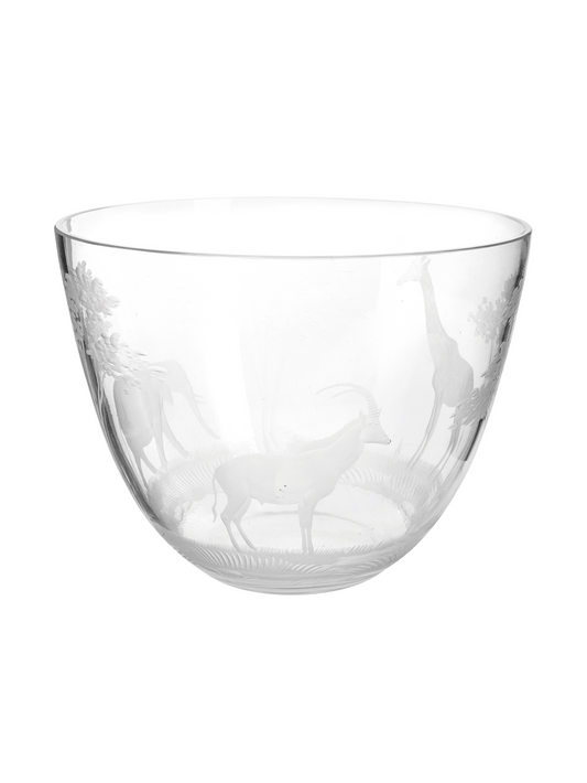 Vintage 1960s Crystal Queen Lace Safari Bowl Weston Table