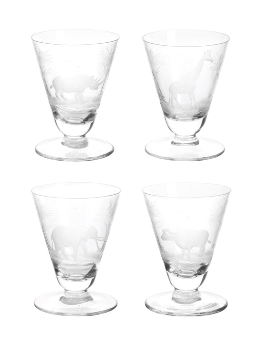 Vintage 1960s Crystal Queen Lace Safari Cordials Weston Table