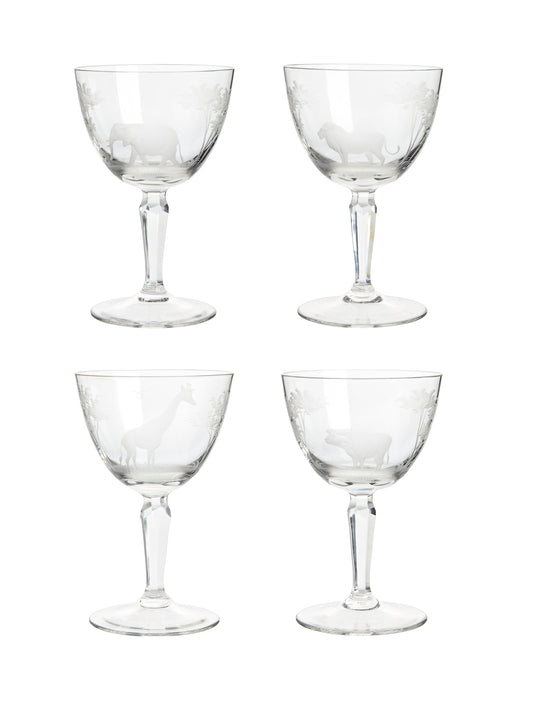 Vintage 1960s Crystal Queen Lace Wine Glass Weston Table