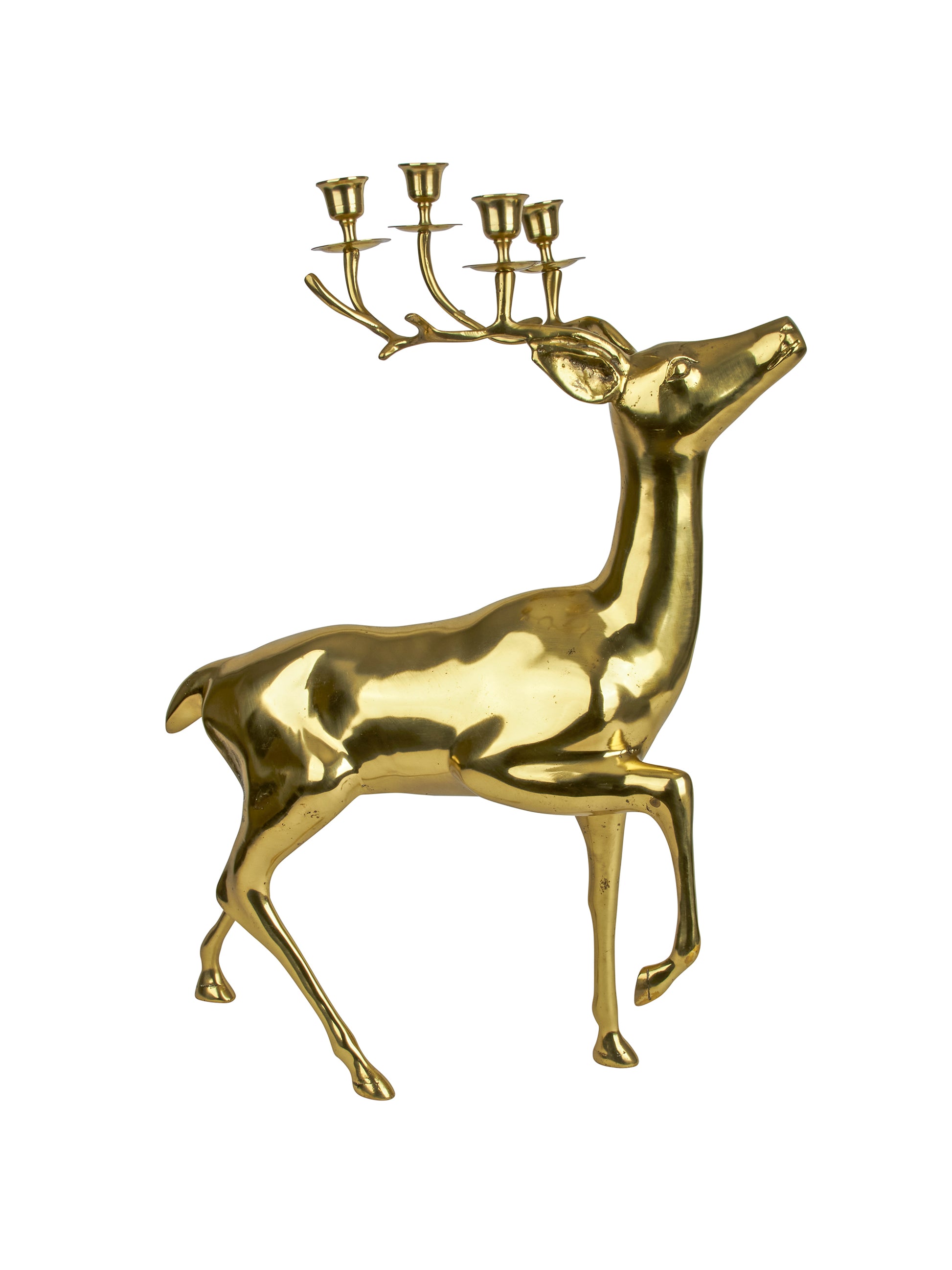 Vintage 1960s Deer Candelabrastick Three Weston Table