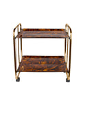 Vintage 1960s Dior Brass and Tortoise Folding Bar Cart Weston Table