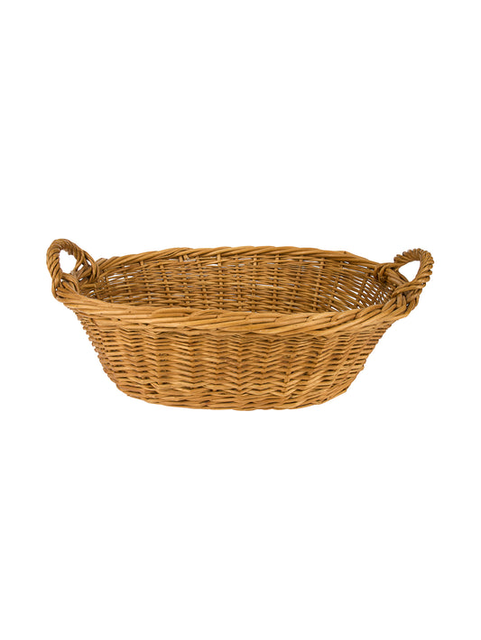 Vintage 1960s Double Handled Oval Wicker Basket Weston Table