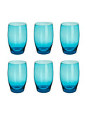 Vintage 1960s English Aqua Pitcher & Glasses Set of Six Weston Table Weston Table