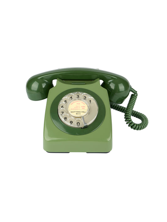 Vintage 1960s English Green Cradle Telephone Weston Table