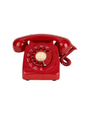 Vintage 1960s English Red Cradle Telephone Four Weston Table