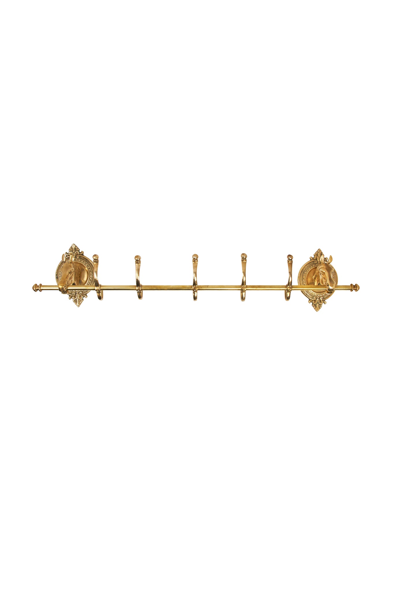 Vintage 1960s Equestrian Brass Coat Rack Weston Table