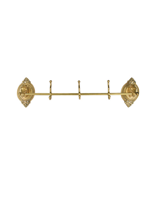 Vintage 1960s Equestrian Small Brass Coat Rack Weston Table