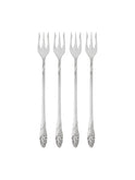 Vintage 1960s Evening Star Silver Plate Oyster Forks Set of Four Weston Table