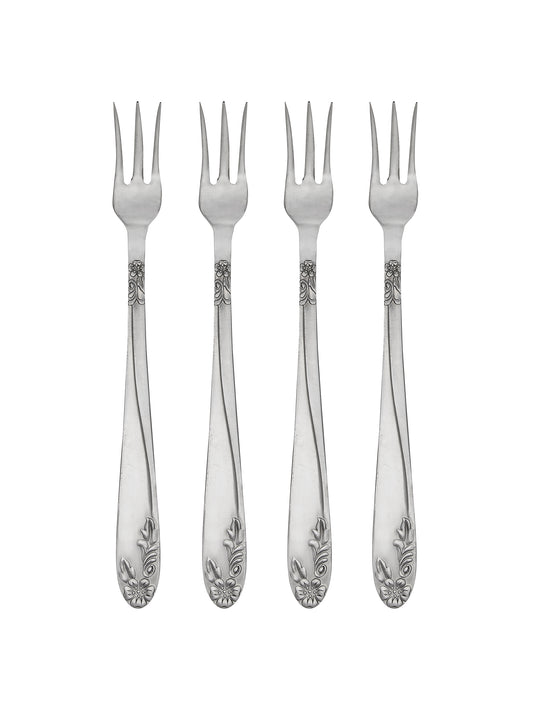 Vintage 1960s Flower Oyster Forks Weston Table