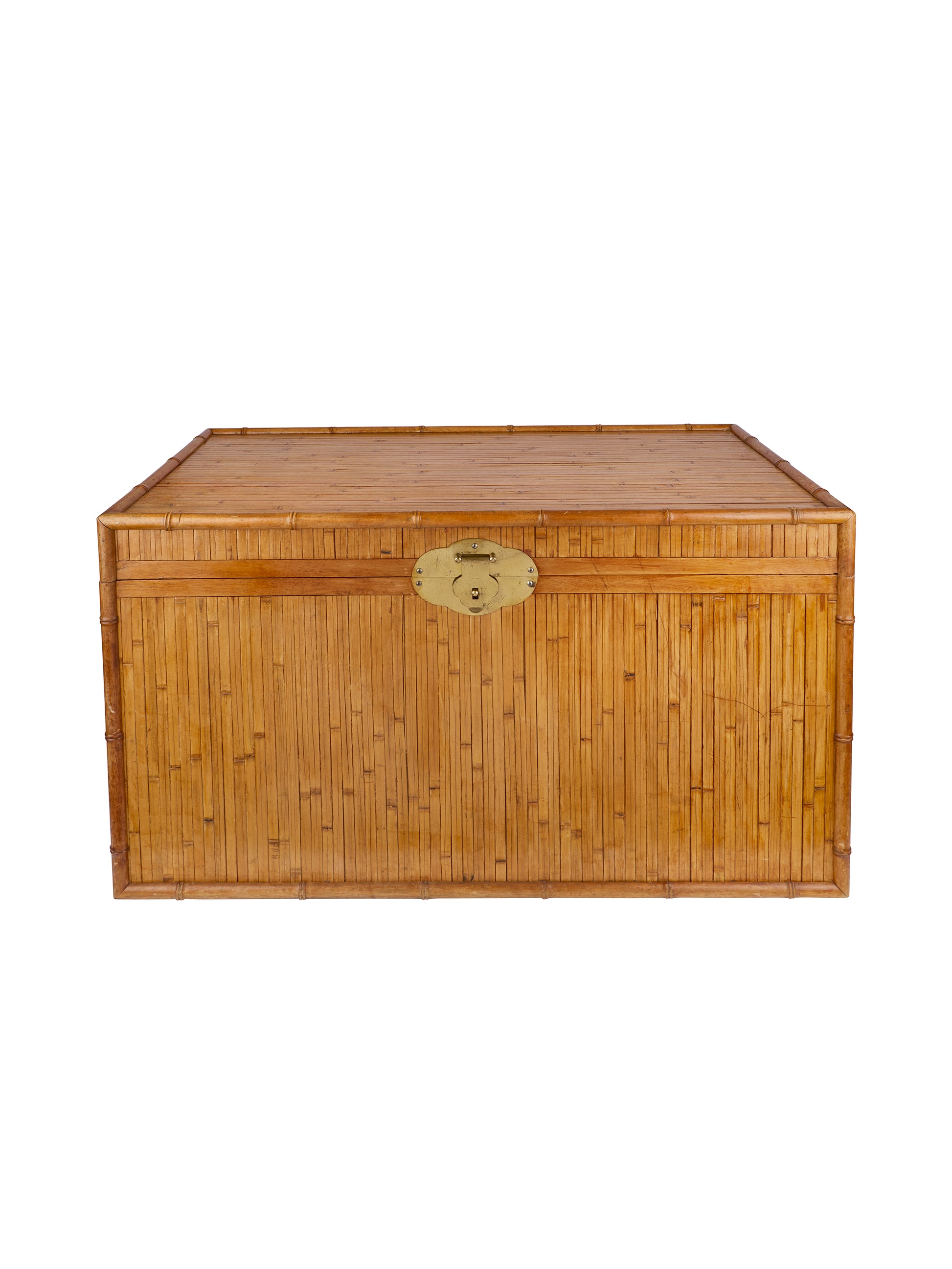 Vintage 1960s French Bamboo Trunk Weston Table