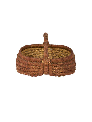  Vintage 1960s French Double Weave Wicker Basket Weston Table 