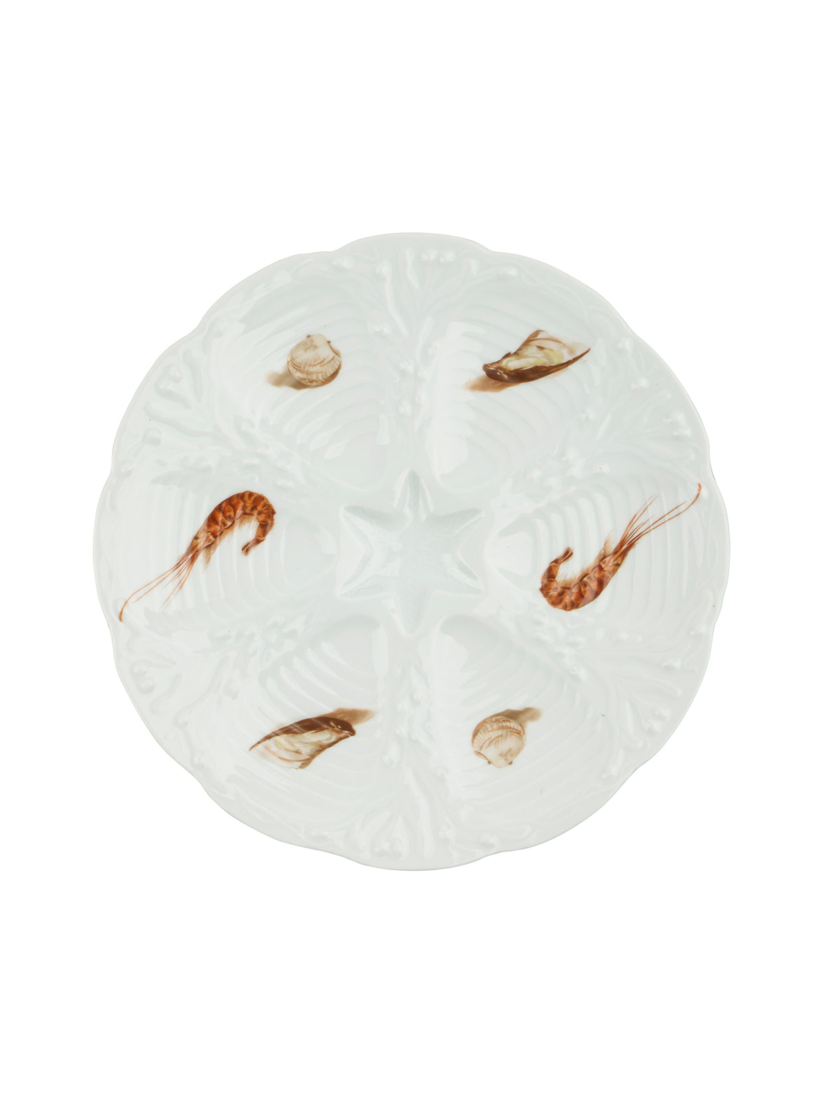 Vintage 1960s French Marine Life Oyster Plate Weston Table