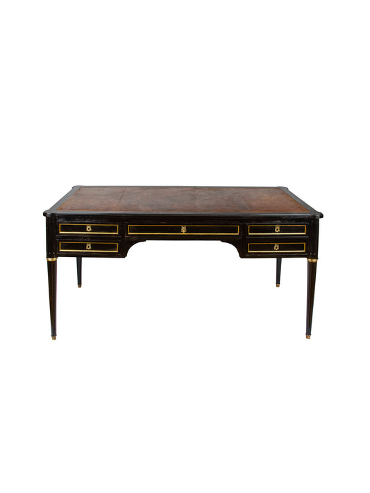 Vintage 1960s French Regency Style Black Desk Weston Table