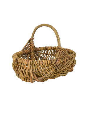  Vintage 1950s French Small Wicker Foraging Basket Weston Table 