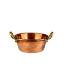 Vintage 1960s French Tiny Copper Bowl with Brass Handles Weston Table