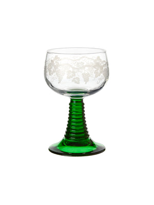  Vintage 1960s French White Wine Etched Trumpet Glasses Weston Table 