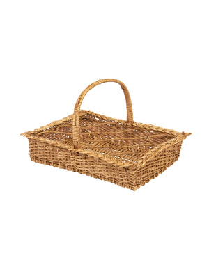  Vintage 1960s French Wicker Twelve Glass Carrier Weston Table 